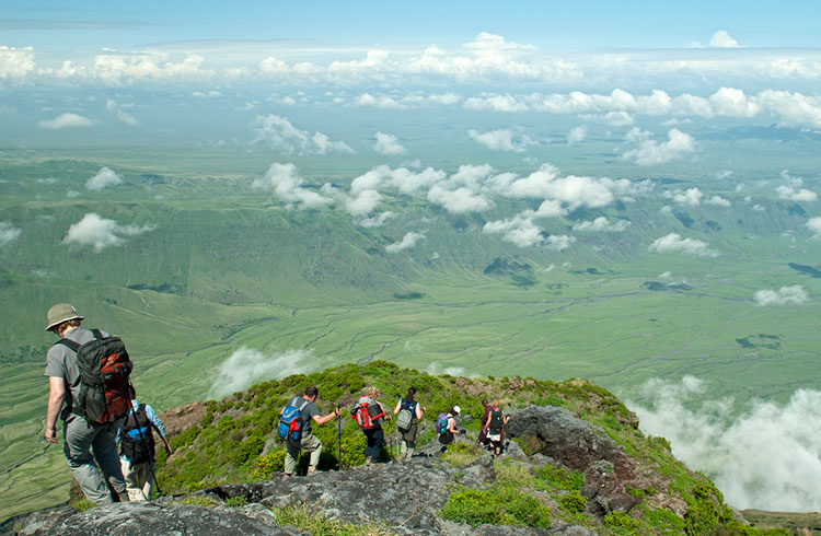 Hiking Down Lengai Volcano