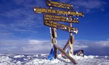 kilimanjaro peak - on top of mount kilimanjaro